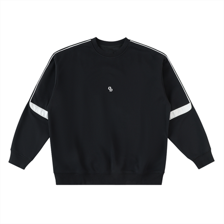 onedynasty© oversized contrast taped crewneck