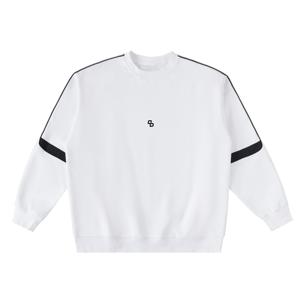 onedynasty© oversized contrast taped crewneck