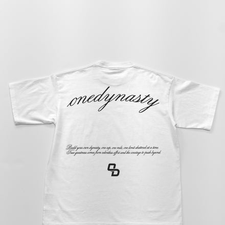 limited edition onedynasty© white signature logo t-shirt